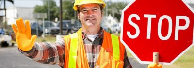 For any person who may be required to manage traffic through and/or past a roadwork site, directing traffic with a Stop-Slow down bat or similar device...